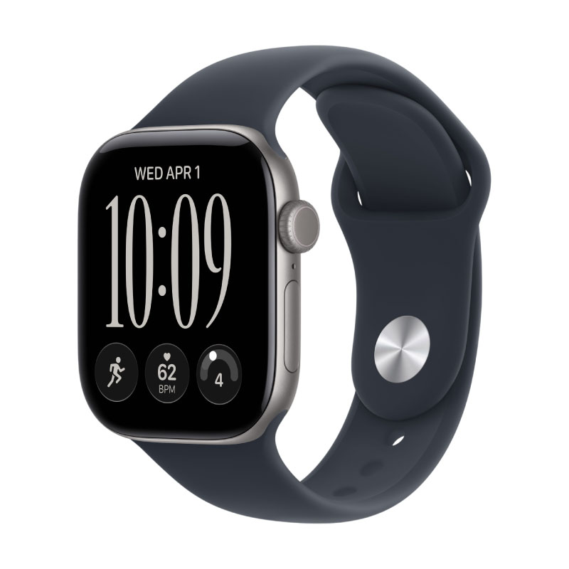 Apple Watch Series 12, 42 mm, Space Gray Aluminum Navy Blue Sport Band M/L